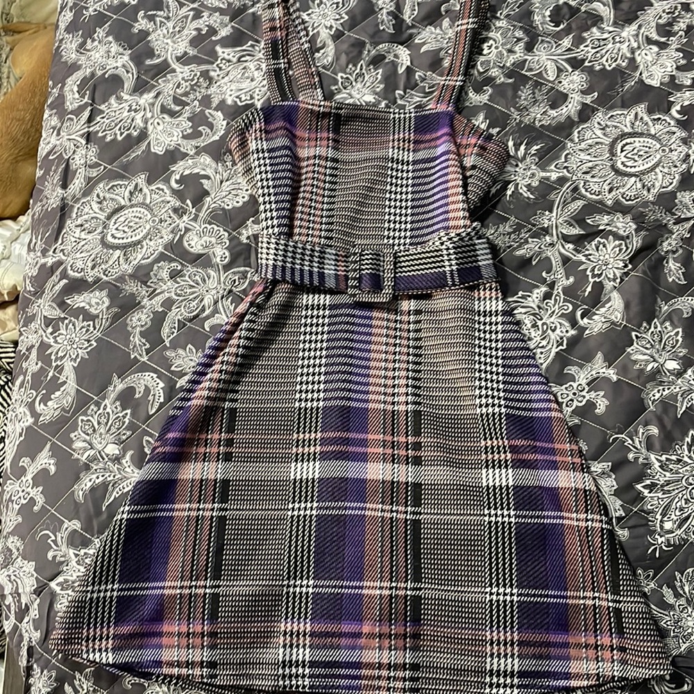 Purple and multi pattern dress
